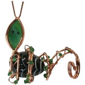 Snail copper wire and green marble